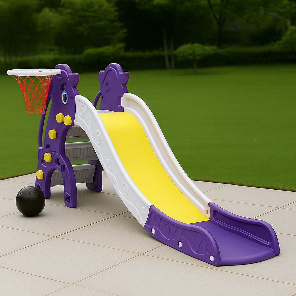 Slide for Kids - Unicorn Senior Slider with Extended Buffer And Basket Ball-image-19