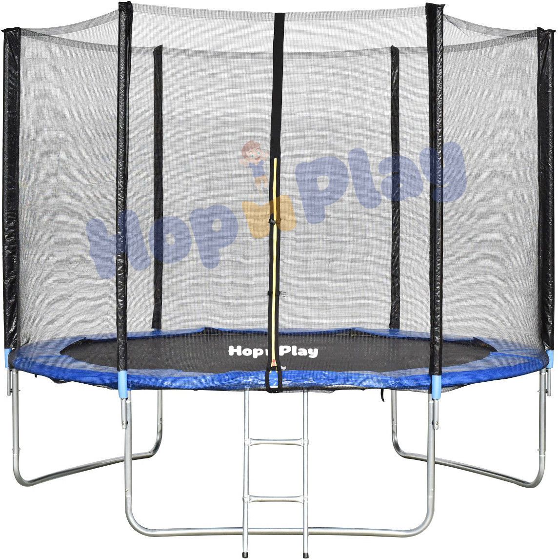 8 Feet Jumping Trampoline with Safety Net for Kids & Adults, Indoor & outdoor