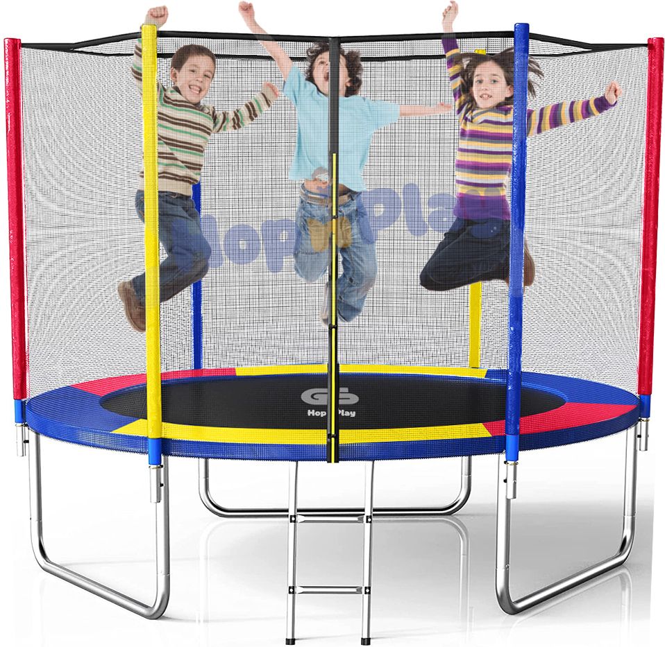 8 Ft / 96 Inches GS Jumping Trampoline Jhula with Enclosure for Kids and Adults