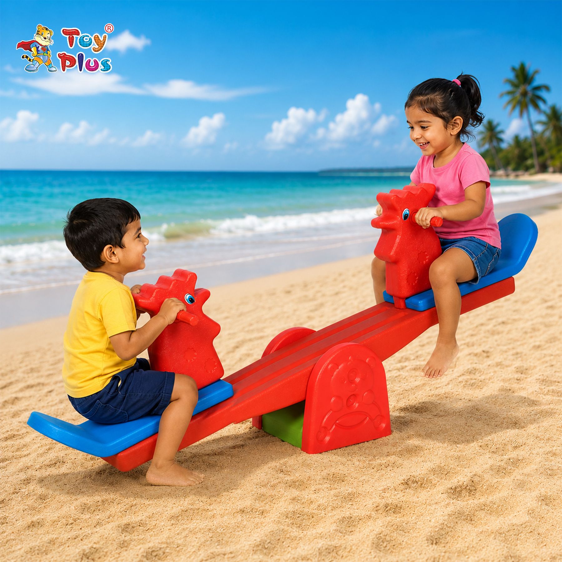 toy plus Indoor Outdoor Kids Rocker Seesaw Toy | Safe & Sturdy Design | Easy to Clean-picture-0