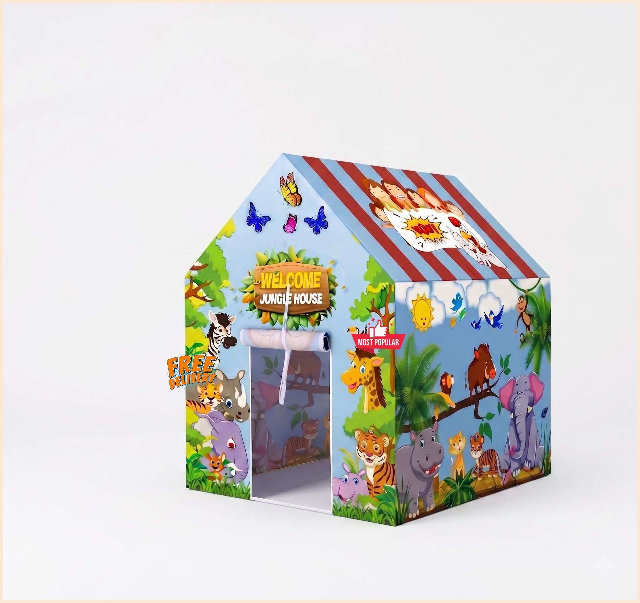 valam enterprise KiddieFun Large Jungle Play Tent with Sturdy Frame and Durable Fabric for Kids-picture-26