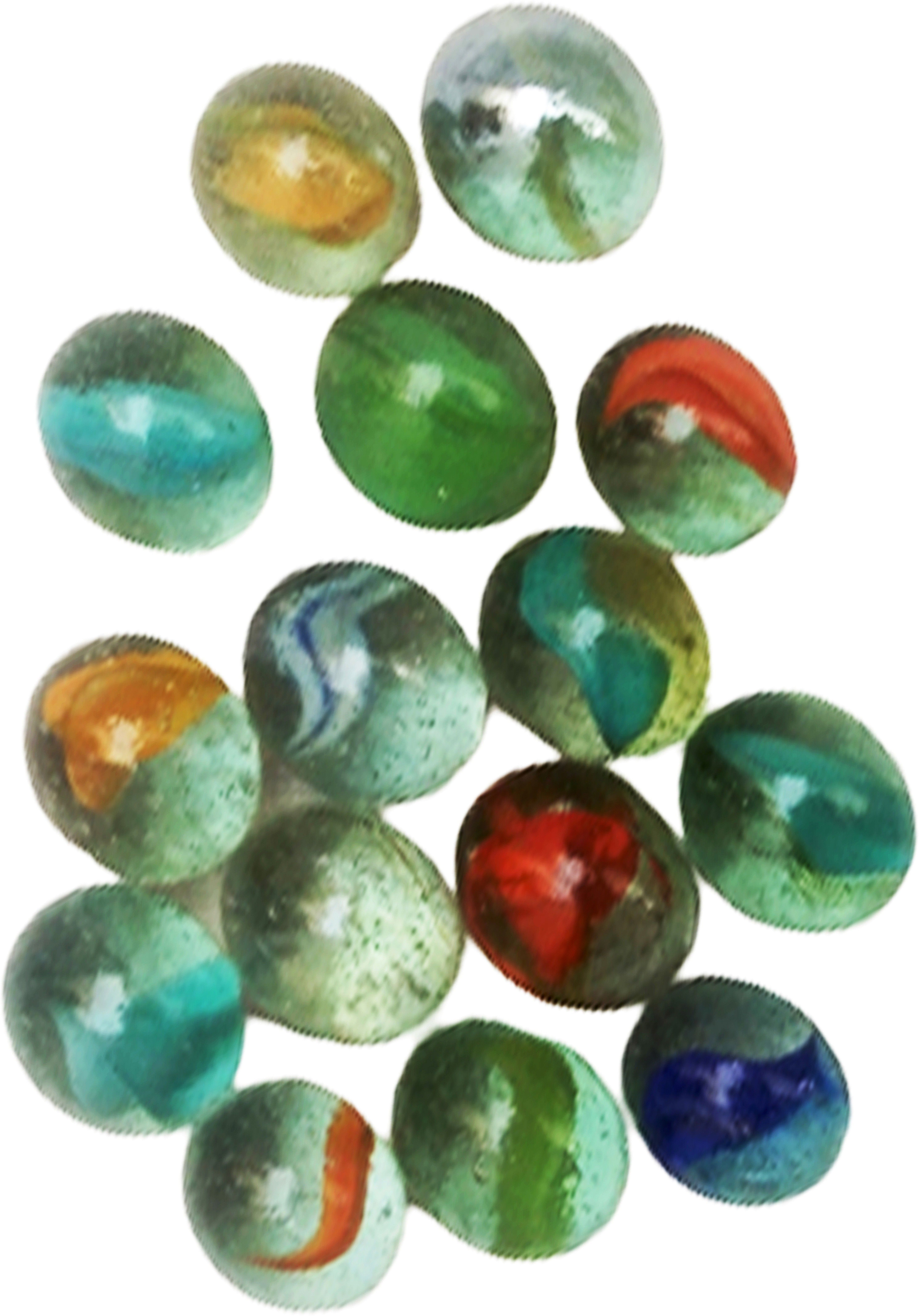 15_Pcs_Multicolour Glass 20-25 mm Kanche in Outdoor Toy 15 Pieces