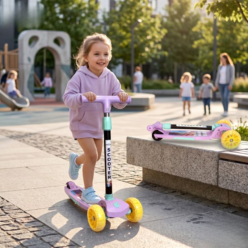 Frozen Adventure 3-Wheel Kick Scooter for Kids - Easy Fold Design-image-17