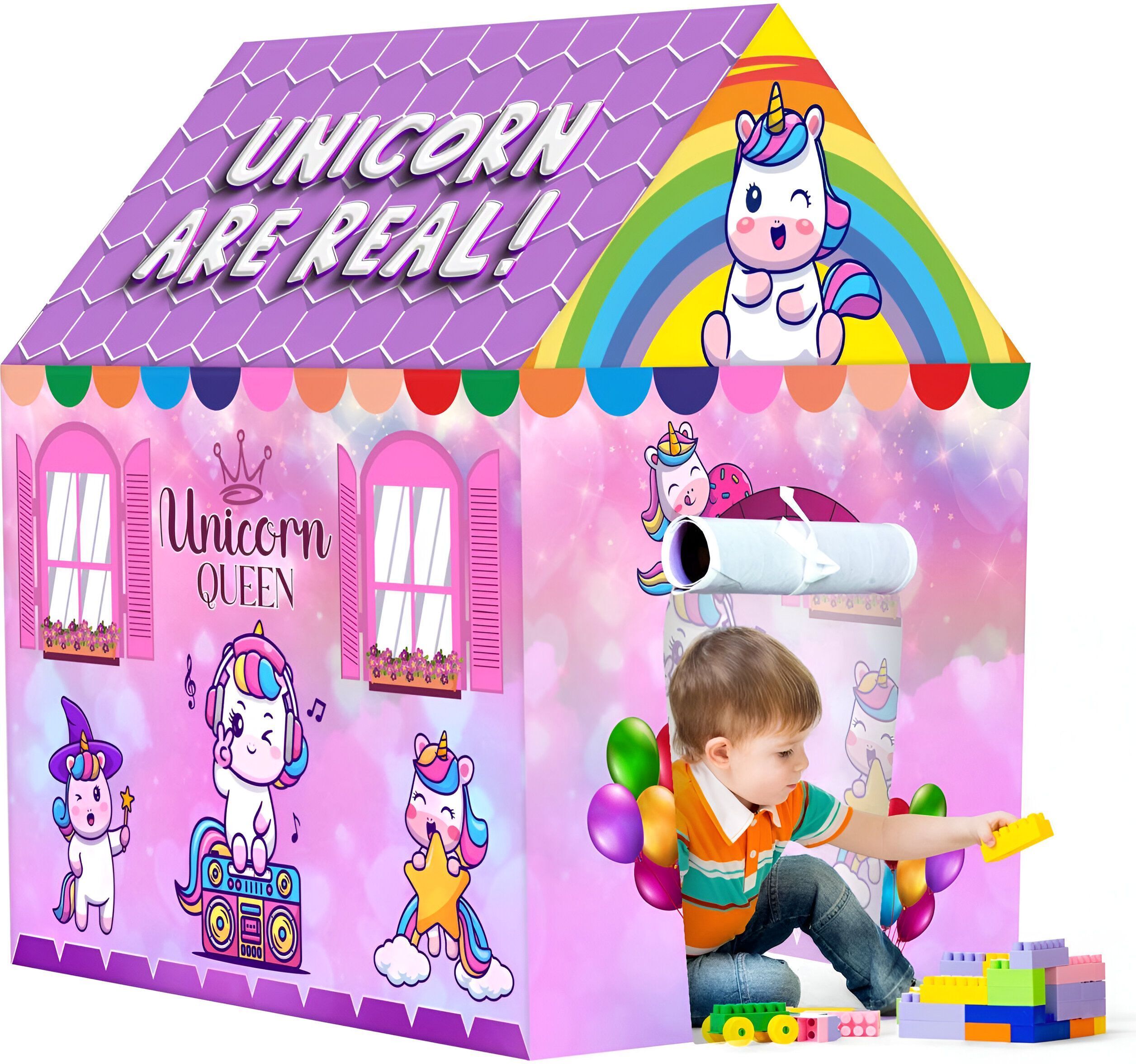 Unicorn Kids Play Tent House-image-35