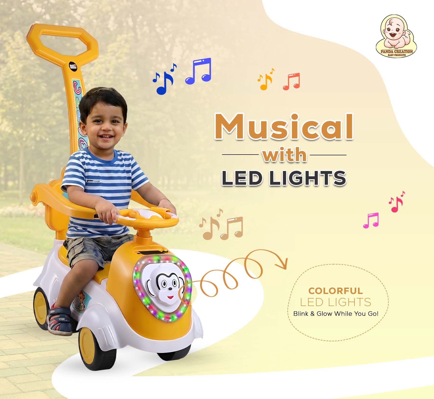 Manual Push Ride Jumbo Plus Rideon Car With Backrest And Handle For Kids-image-35