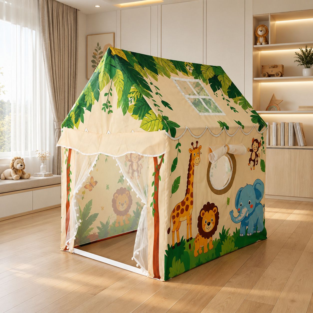 shreeji Jungle Safari Kids Play Tent House Foldable Indoor Outdoor Playhouse-picture-38