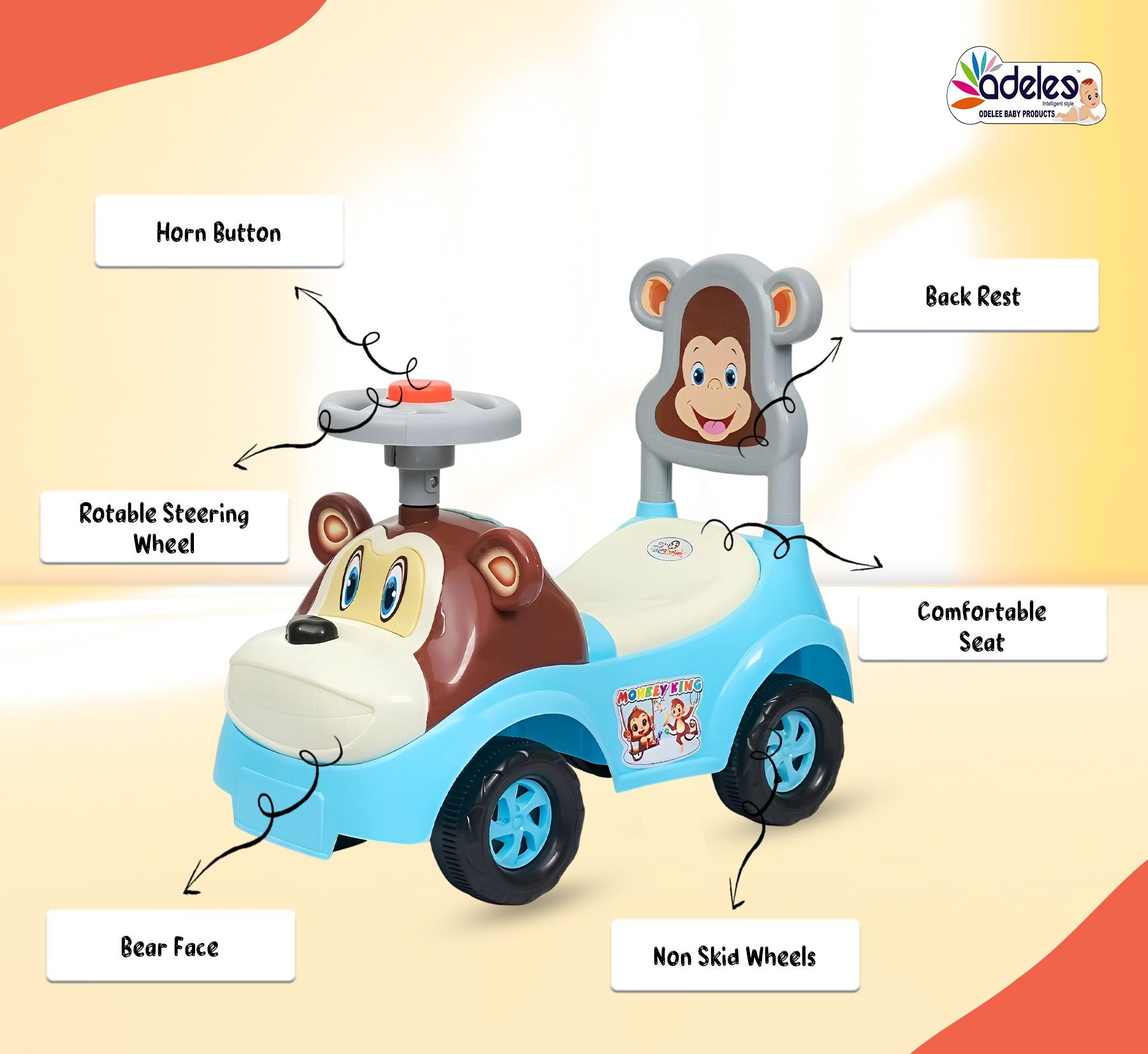 little funky Kids Dream Rider for kids with Music & Light (2 to 5 Years)-picture-16