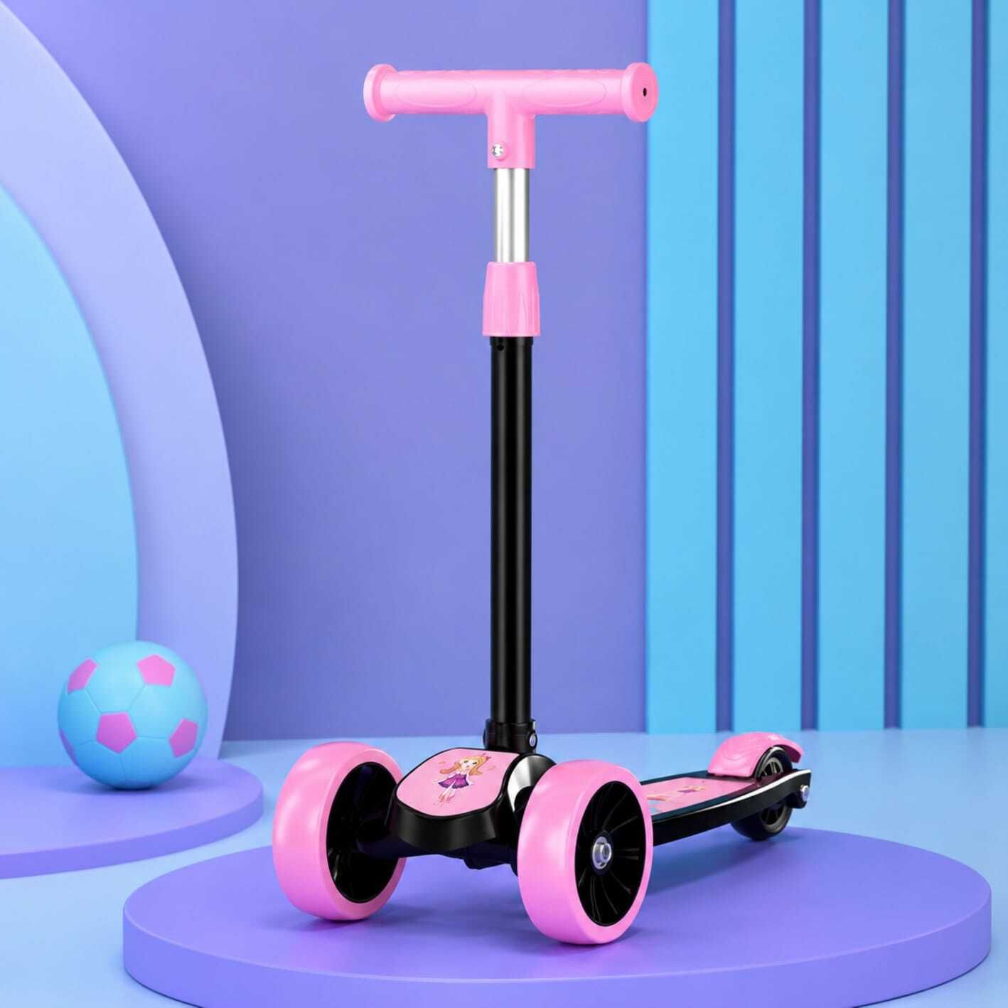 Kids Adjustable 3 Wheel Scooter for Indoor Outdoor Fun Ride-image-37