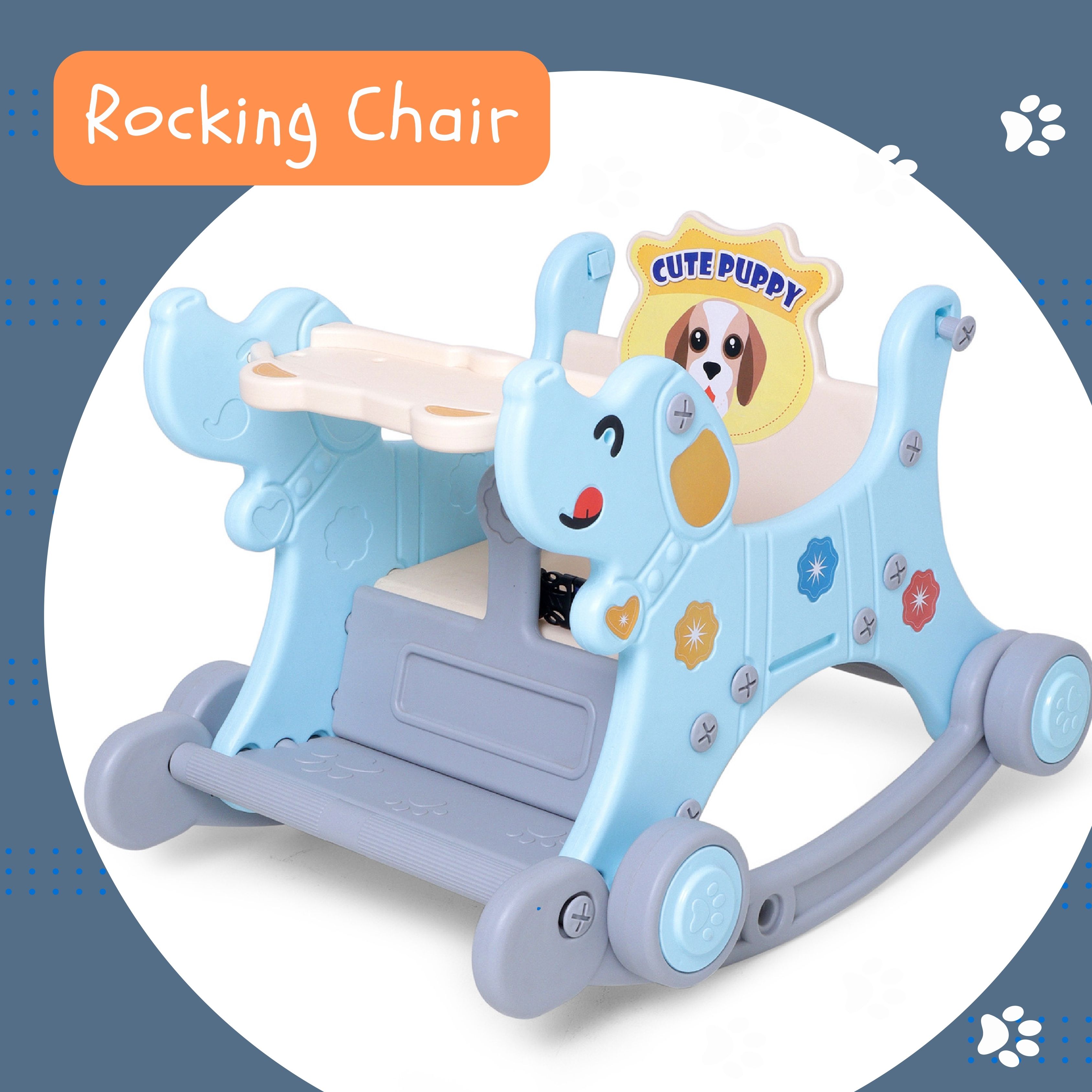 ehomekart Puppy Rider for Kids - 3 in 1 Activity Walker, Rocking Chair and Ride-on-picture-9