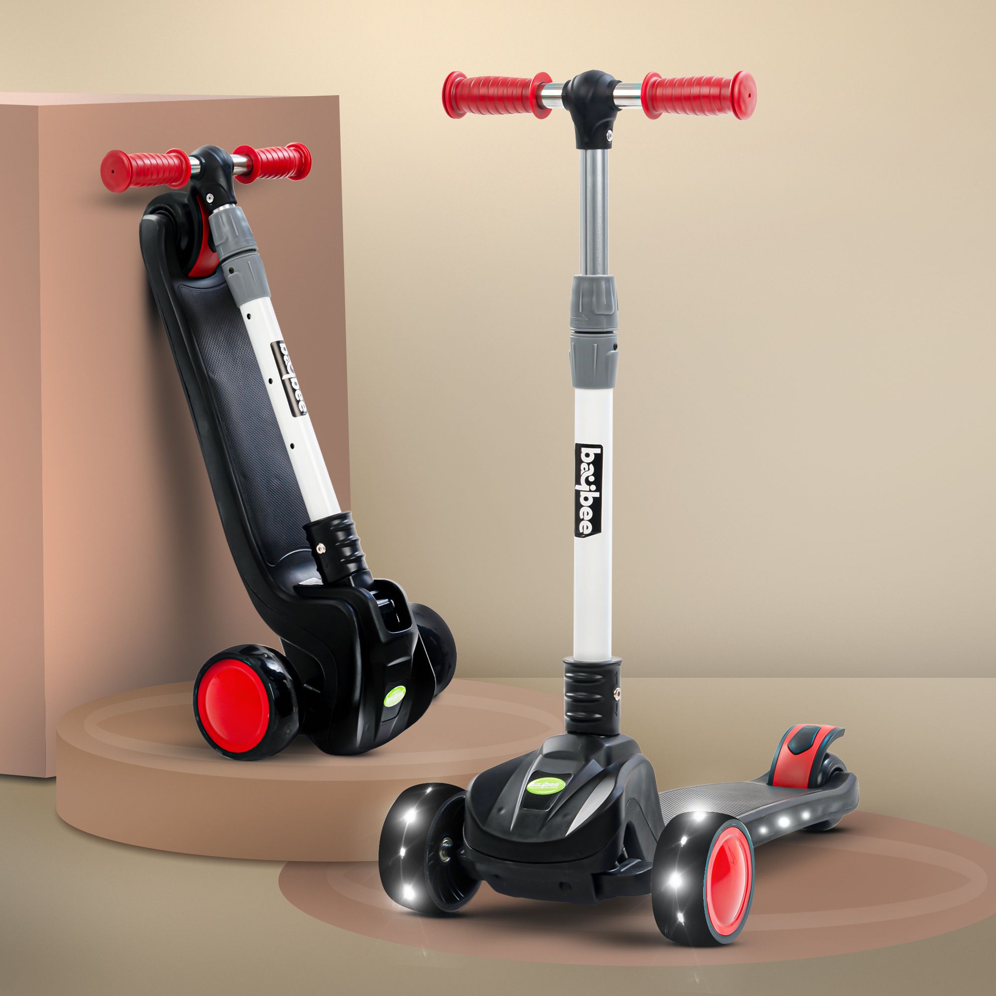 3 Wheel Runner Skate Scooter for Kids with LED PU Wheels, Deck for 2 to 10 Years-image-39