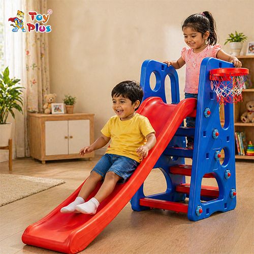 toy plus 2 in 1 Foldable Baby Garden Slide Hanging Swing for Kids and One Basketball-picture-17