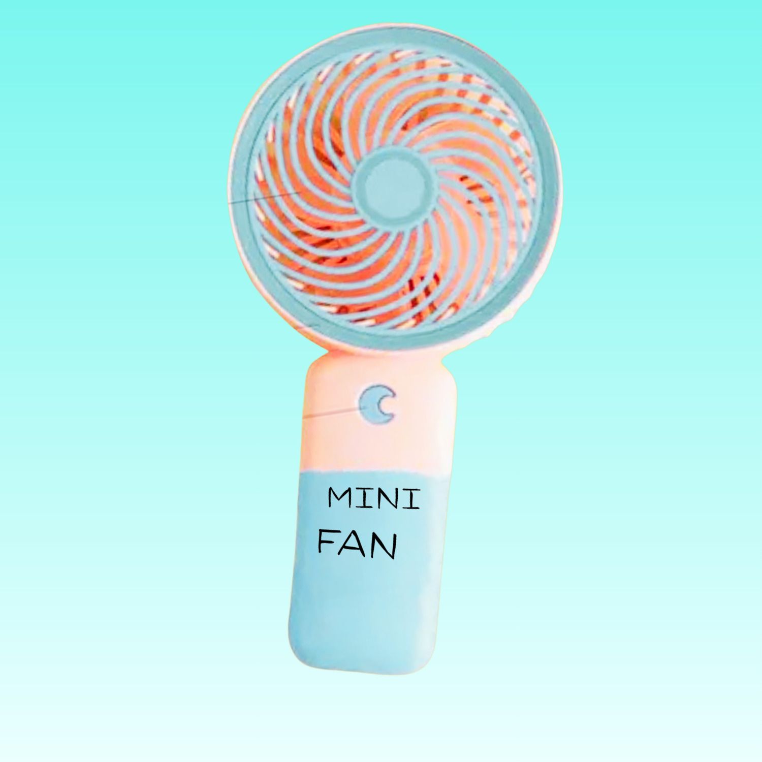 zenvy Handy Cute Portable Mini Fan | Summer Cooling Fan for Makeup & Sweat Drying-picture-3