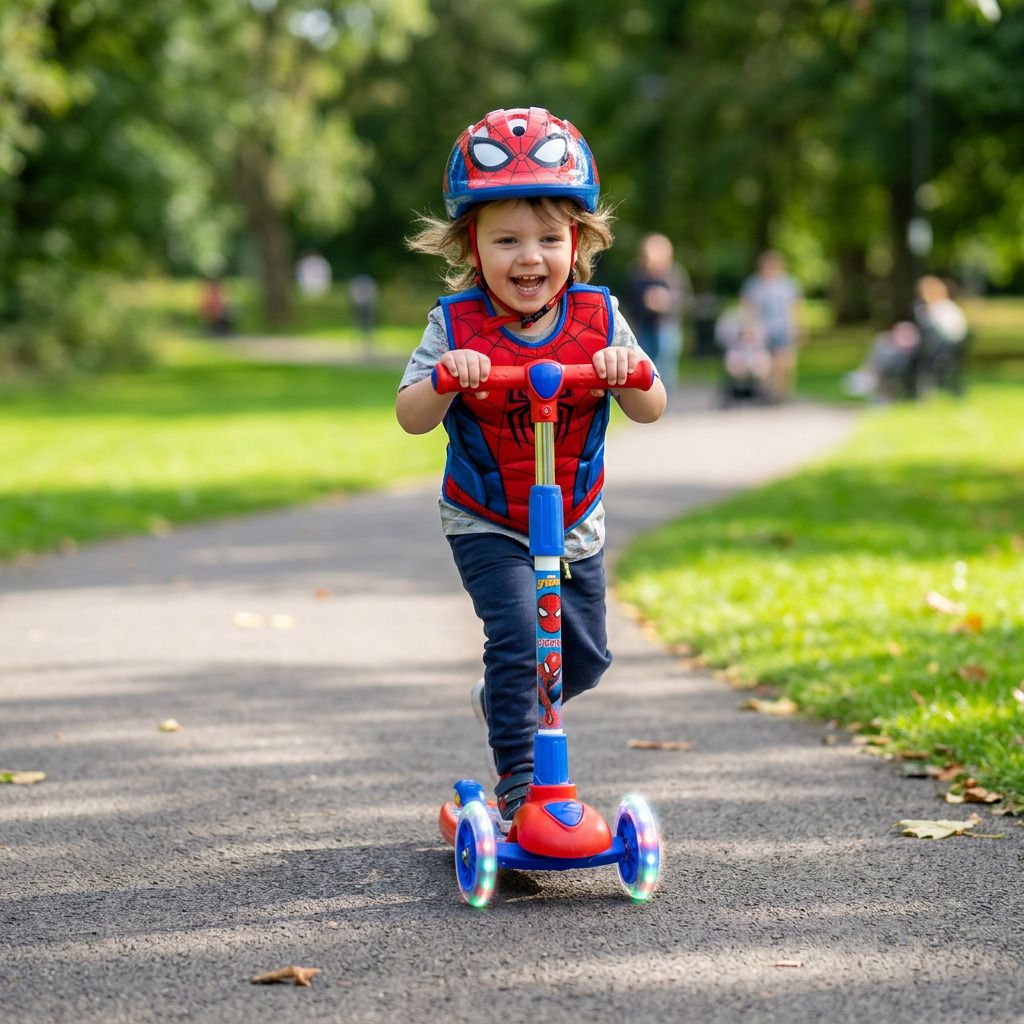 avengers Spiderman 3 Wheel Hero-glide Kick Scooter for Kids-picture-5