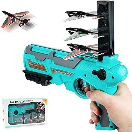 Catapult Plane Gun, Kids Outside Toys, Flying Toy 3 Pcs Glider Planes-image-40
