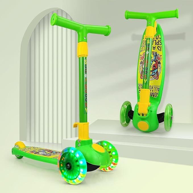 Smart Kick Scooter three-wheel design | 3 Level Adjustable Height & LED lights-image-41