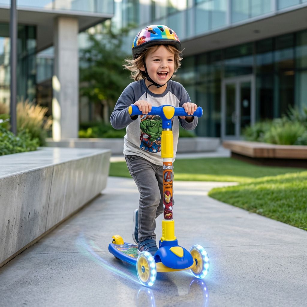 avengers Heroglide Stylish for Kids Scooter for with Foldable Portable Design-picture-16
