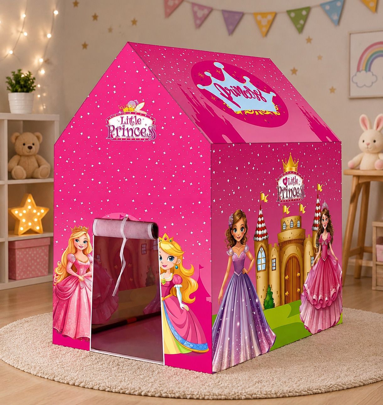Kids Creative Play Tent House | Foldable Portable Indoor Outdoor Activity Tent-image-16