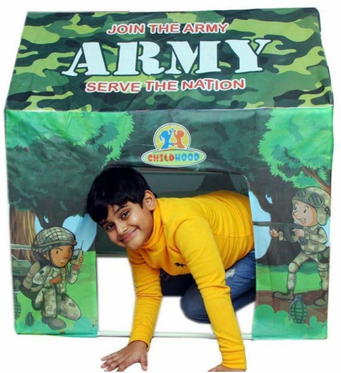 jayaansh traders Military Theme Army Play Tent House with LED Light for kids( Jumbo size extremely Light Weight)-picture-40