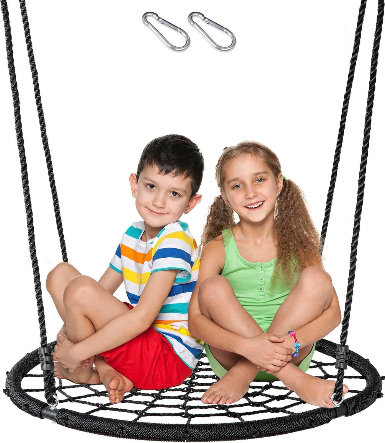 reznor Round Nest Web Tree Swing with 5.5ft Long Hanging Rope for kids & adults-picture-12