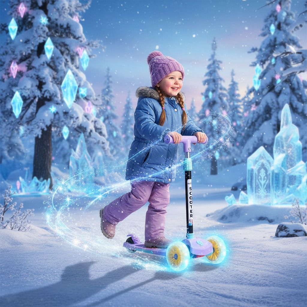 Frozen LED Wheel Scooter for Girls Indoor & Outdoor Play-image-24