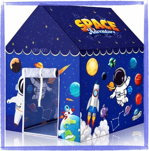 valam enterprise Kiddo Fun Space Tent Playhouse for Kids Indoor Outdoor Adventure Play-picture-1