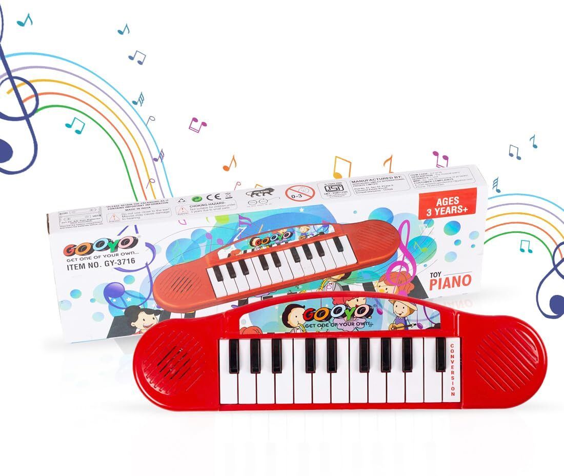 22-key red mini baby piano portable analog music keyboard for kids / boys & girls analog portable keyboard