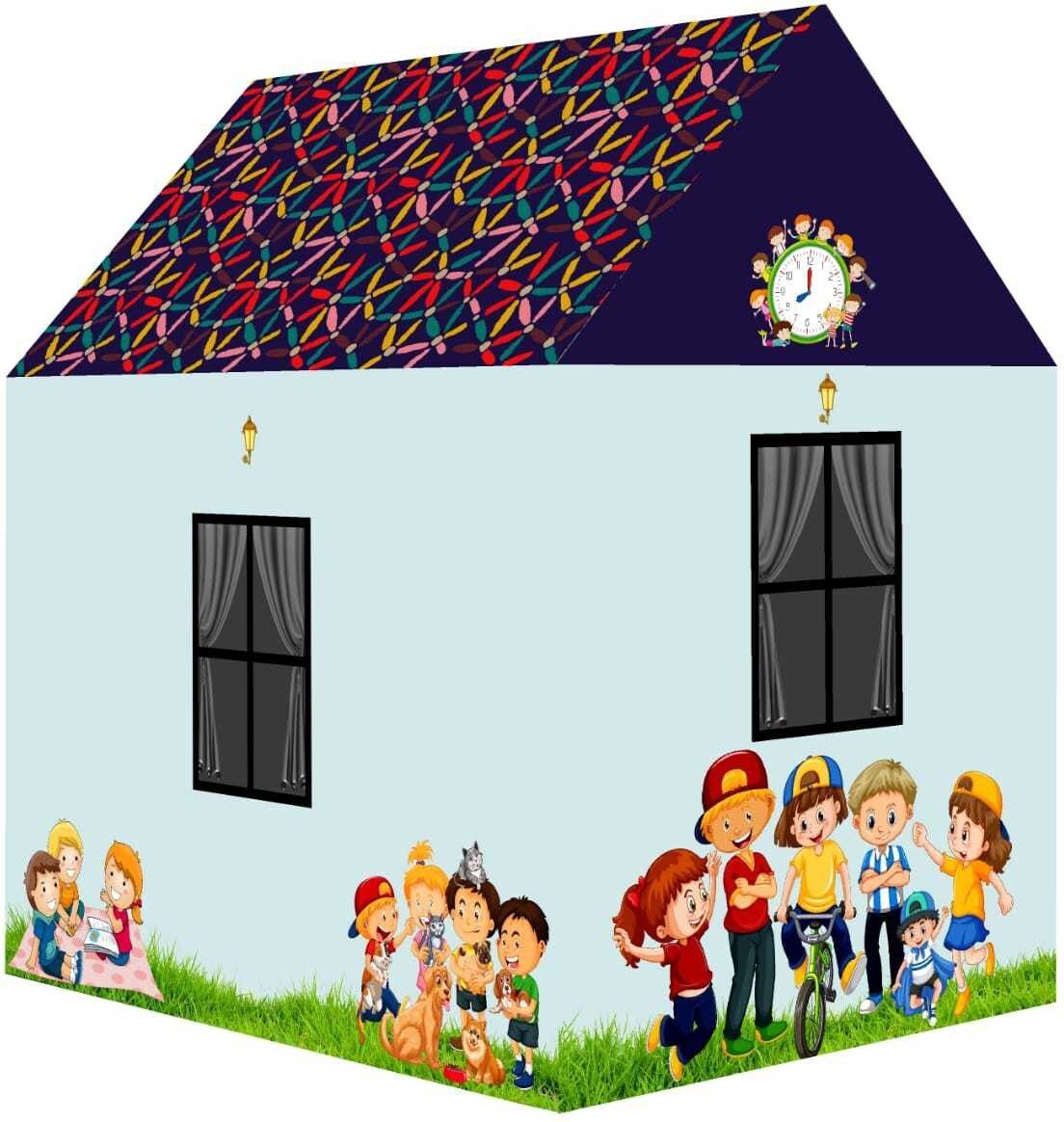 childern blue tent house for kids 3 year to 10 year-image-30
