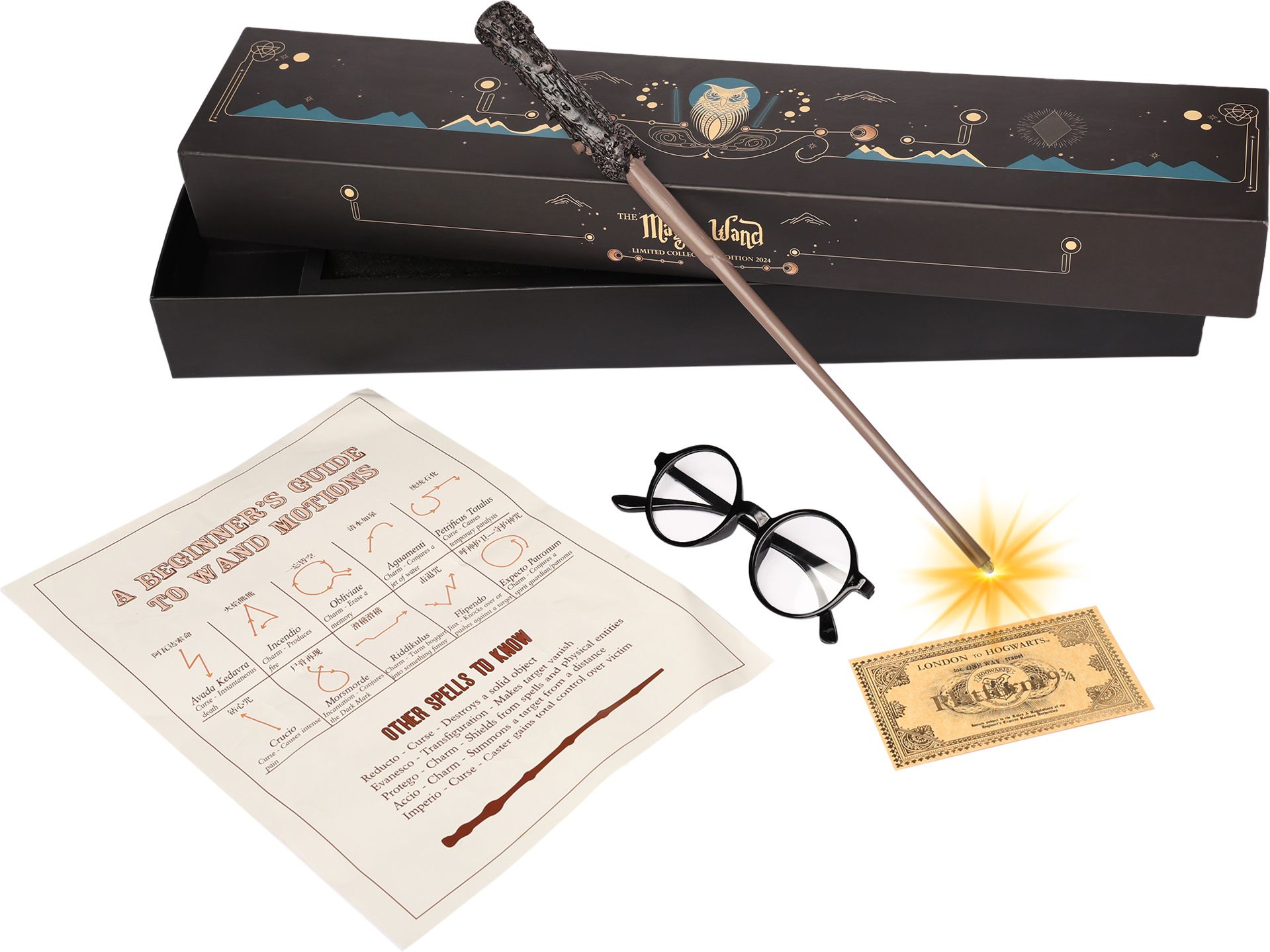 Harry Potter Light Up Wand With Harry Potter Sunglass Combo Toy Cosplay for kid