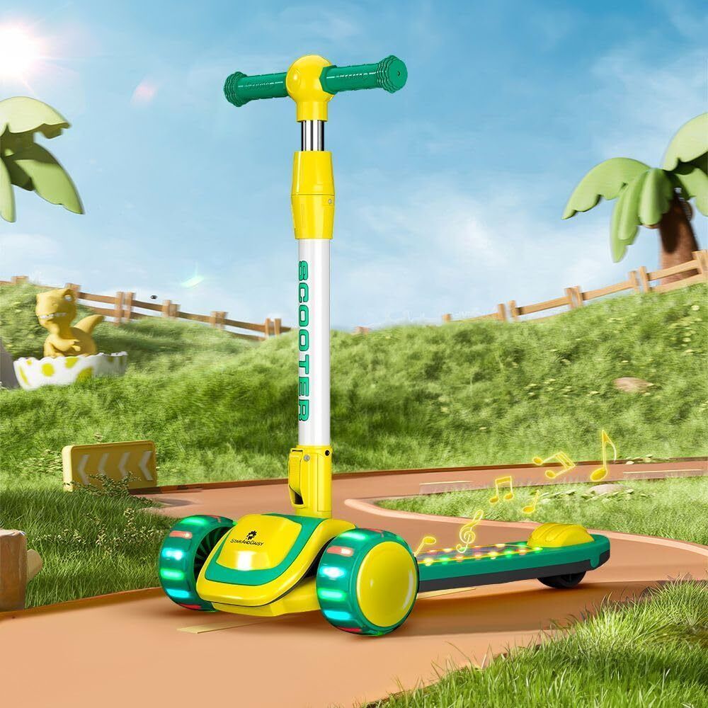 3 Wheel Scooter for Kids,4 Height Adjustable & Foldable, LED Light with Music.-image-49
