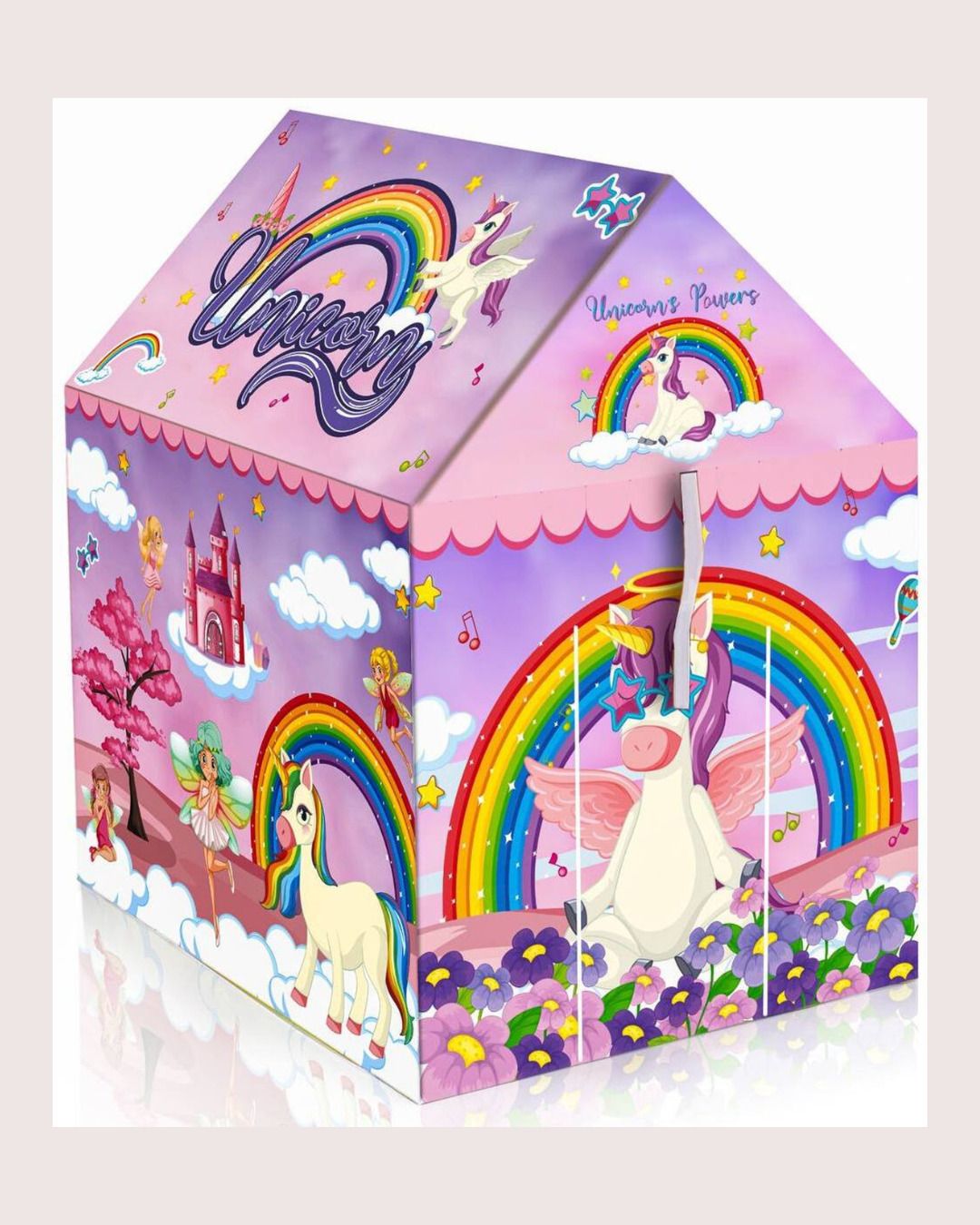 valam enterprise Kiddzone Unicorn Play Tent Large Pink Colour Portable Foldable Durable Playhouse-picture-12