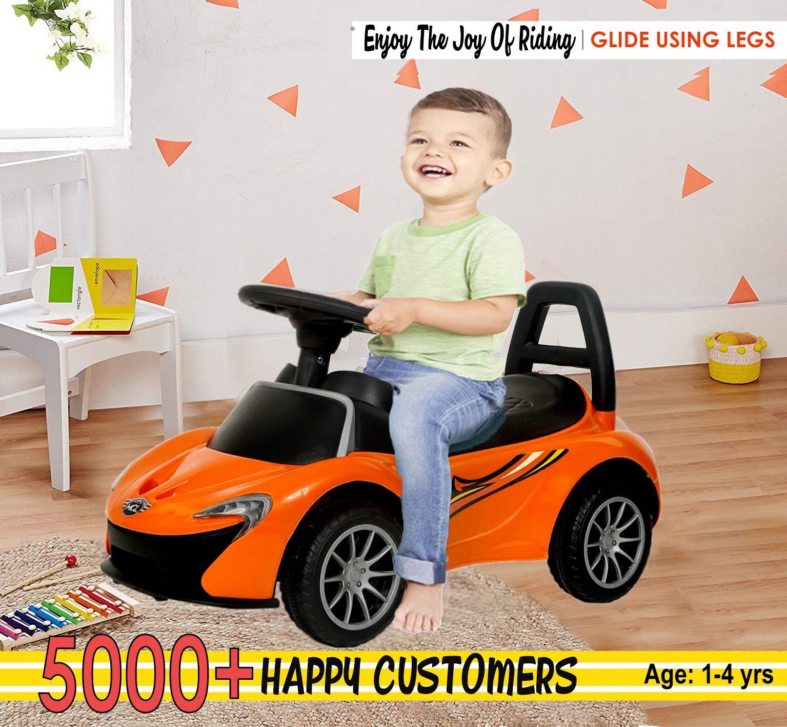 MCLAREN RIDER CAR | KIDS CAR RIDER | MCLAREN Rider With Music And Lights | 12months to 3years | DURABLE Tricycle