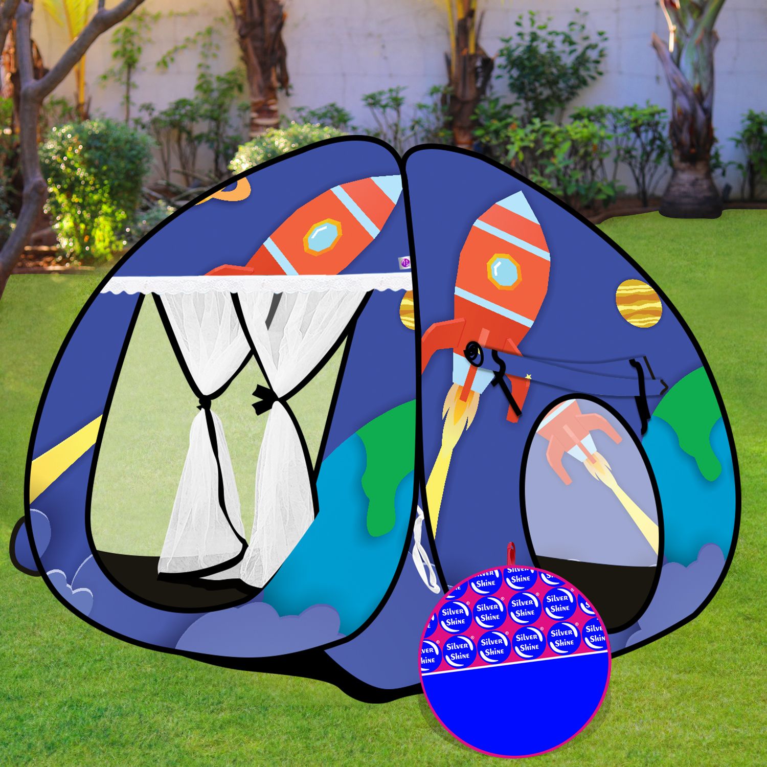 Playhouse foldable kids play tent house Space printed indoor & outdoor