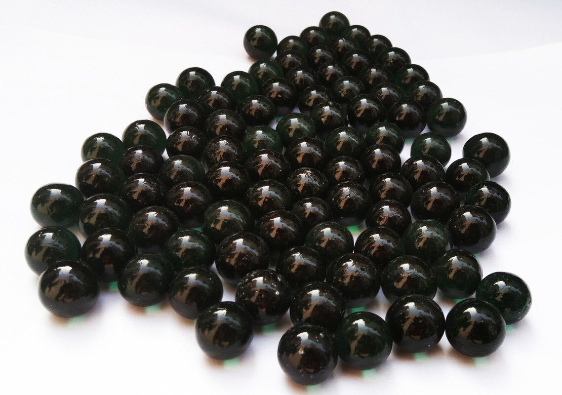 90 Pcs Black Colour Kanche Marble Glass Ball Goli in Outdoor Toy