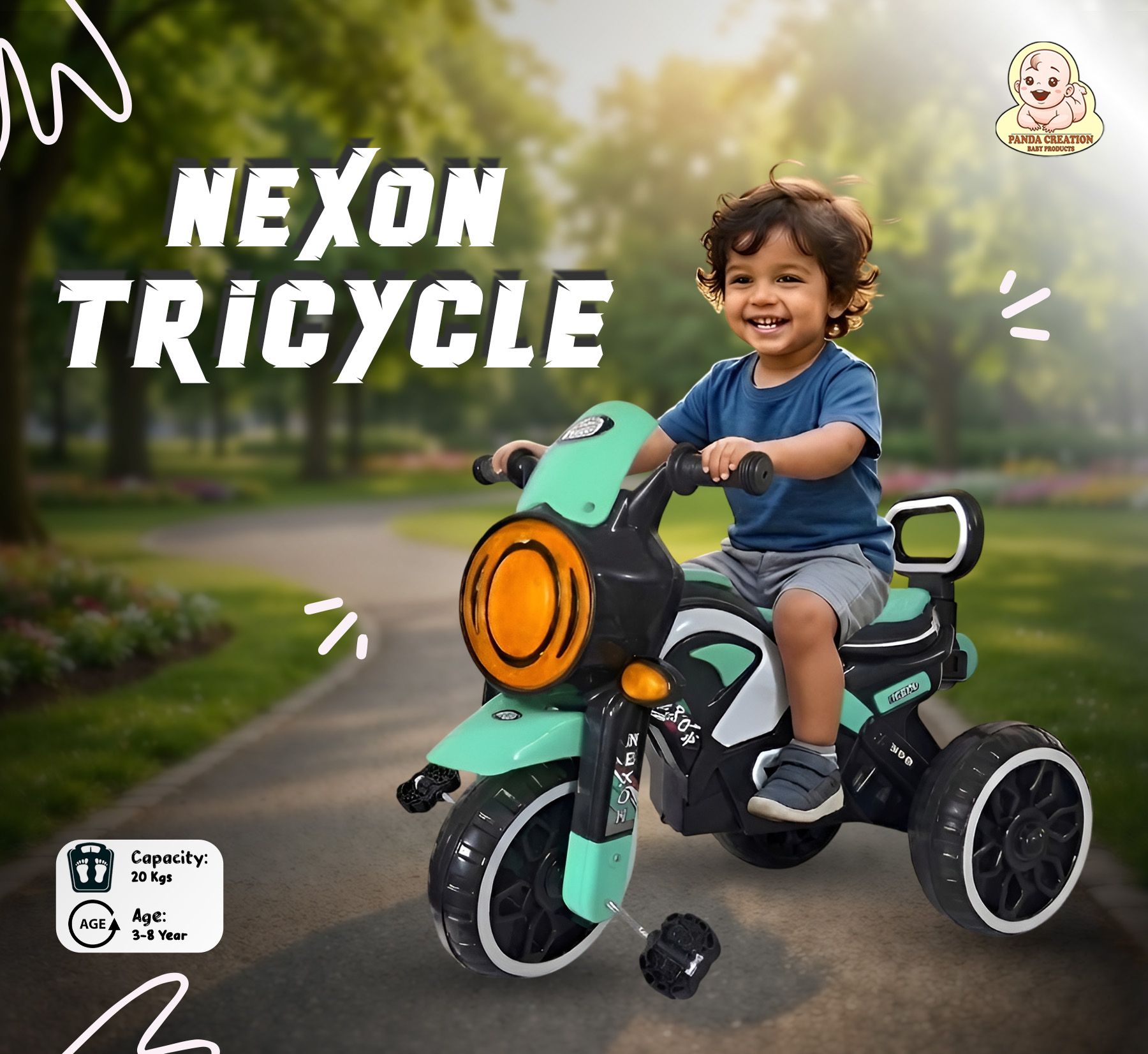 Stylish Nexon Bike Pedal Tricycle for Kids (3-5 Yrs)-image-19