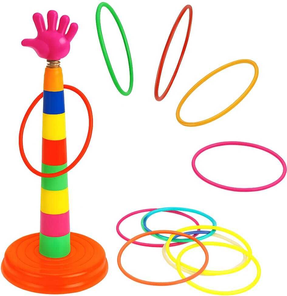 Ring Toss Quoits Throw Game for Toddlers Competitive Tossing Game for Kids