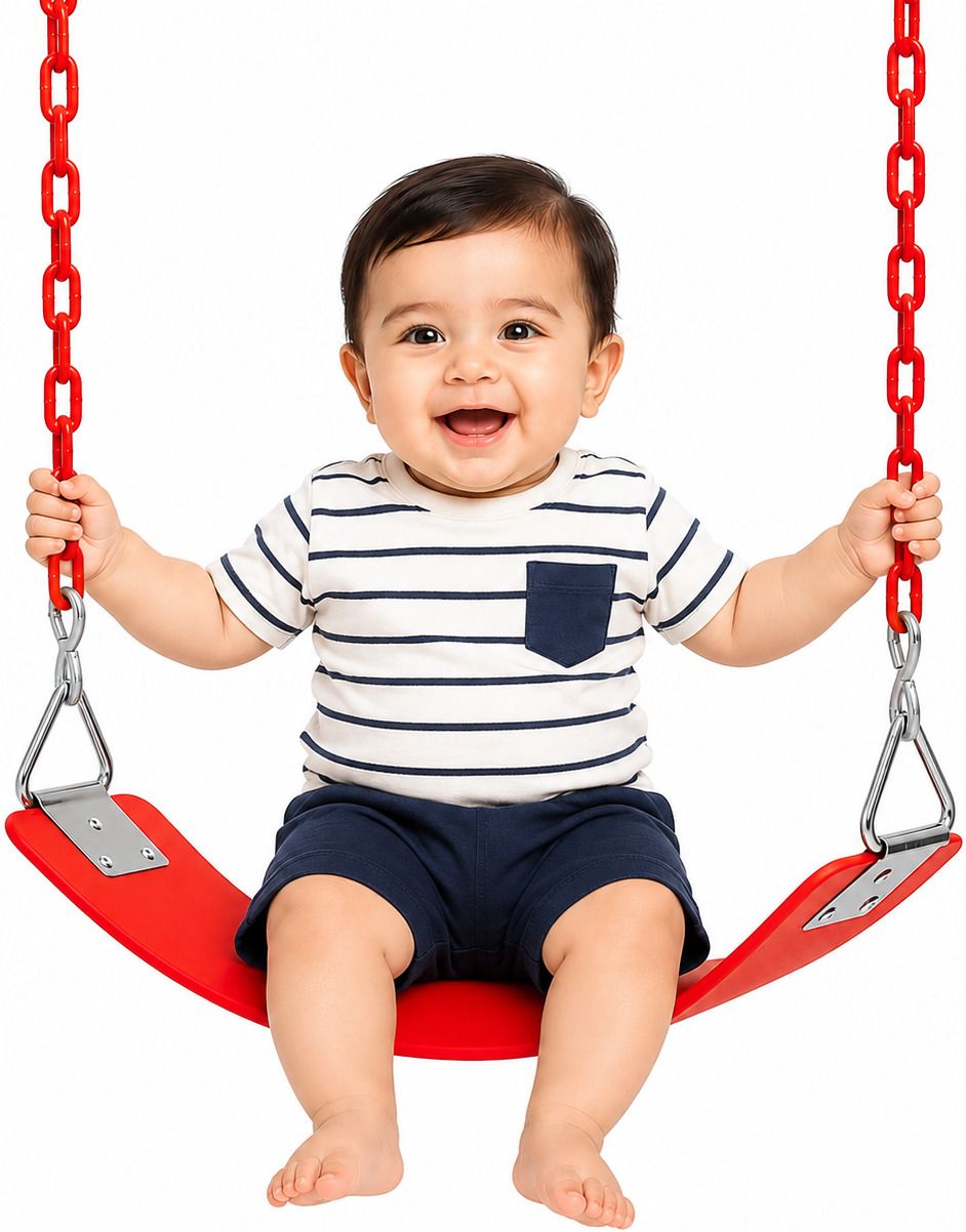 kinder rootz Flexible Swing Seat with Metal Ring for Kids & Adults(1.5m Chian+1 Seat+4 hook)-picture-12