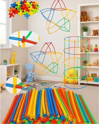 pulsbery Straw Stick 200 pcs Building Set Creative interlocking toy for kids-picture-26