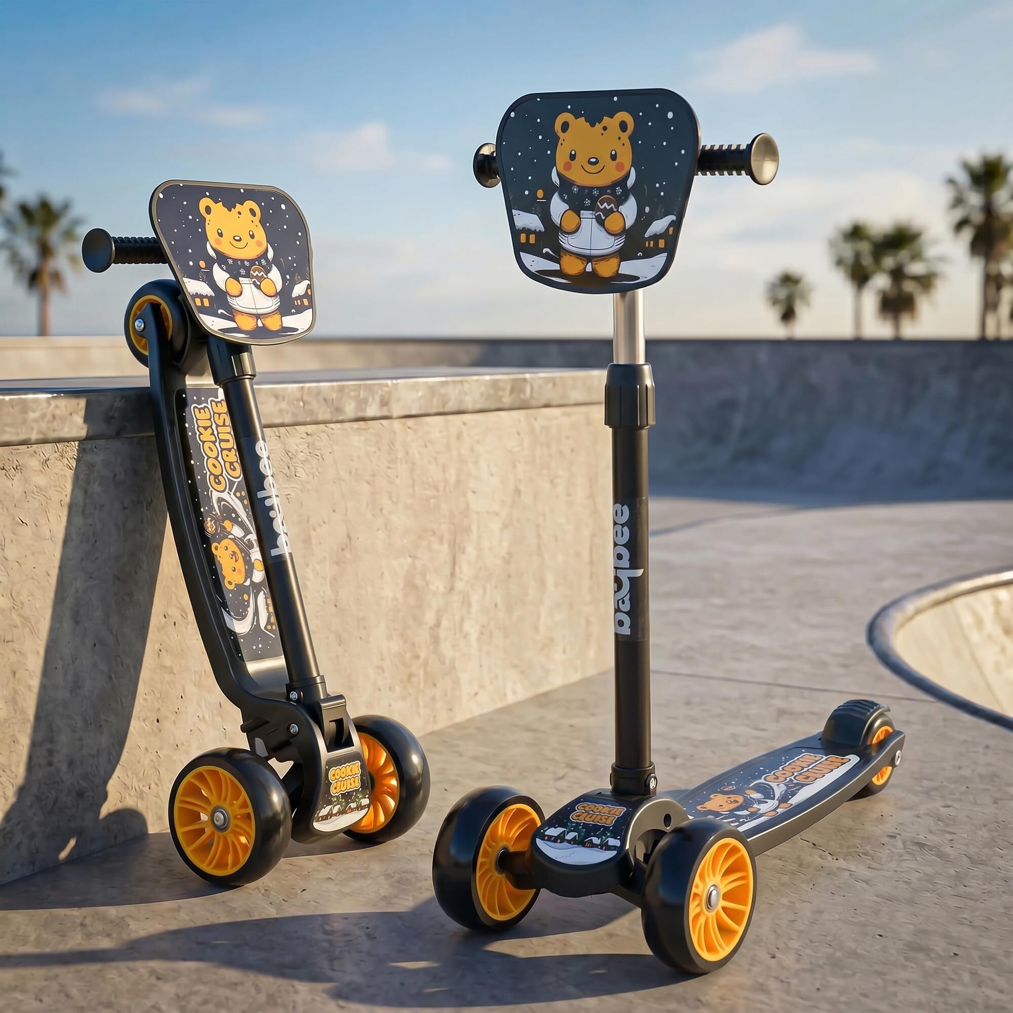 baybee Baby Kick Scooter for Kids Foldable 3 Wheel Skate Scooter for 2+ Years-picture-24