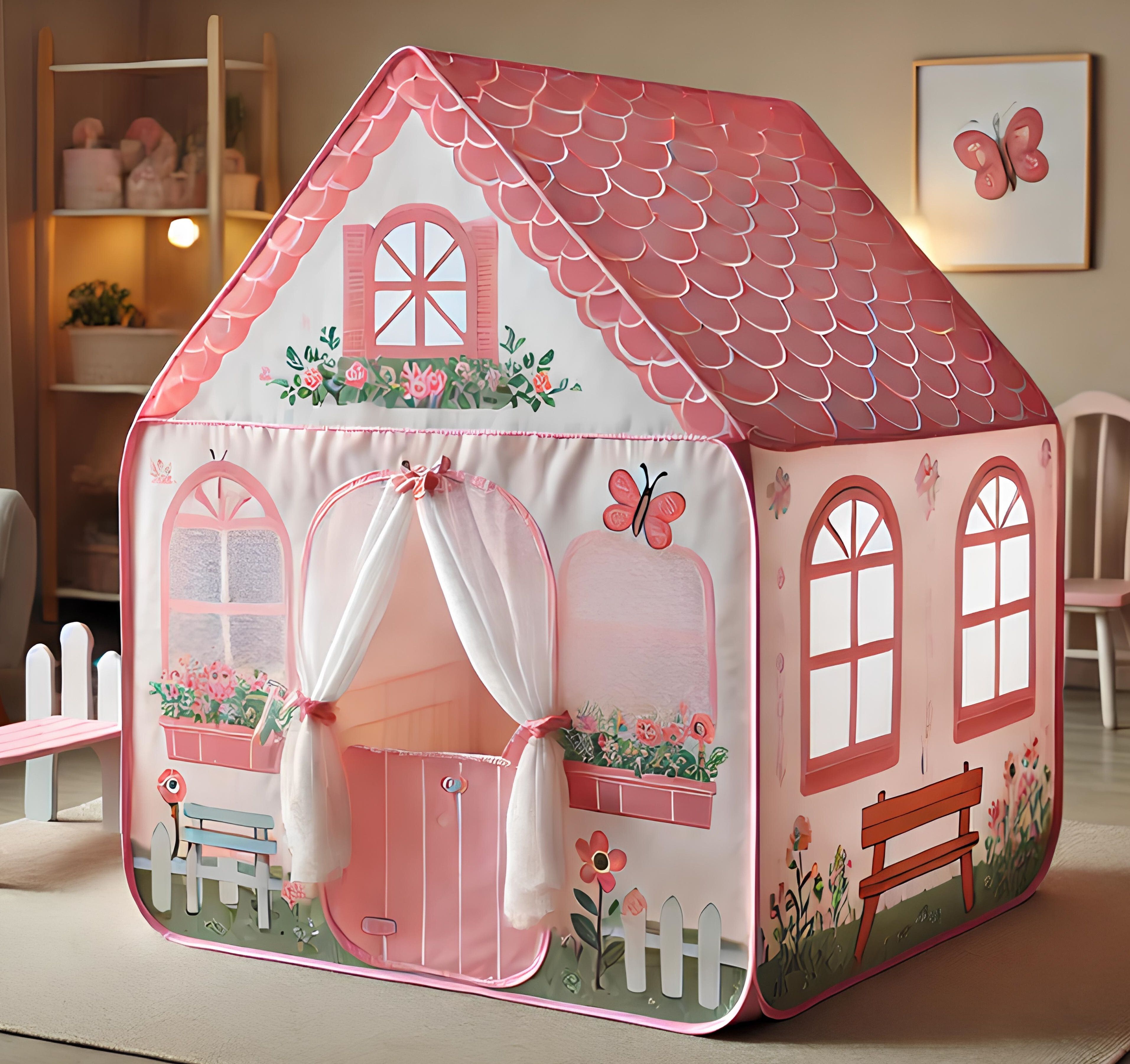 radhe enterprise Girl's and Boy's Extremely Light Weight Play theme Tent House for Kids Doremon-picture-14