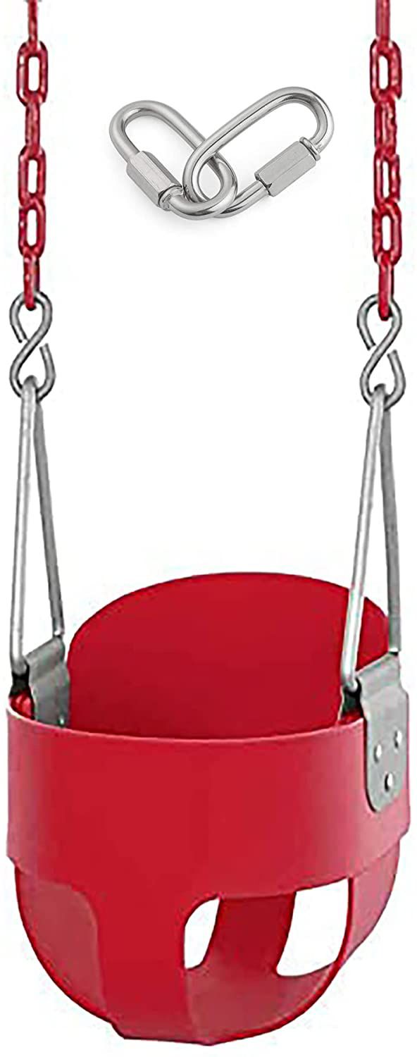 Heavy Duty Plastic Baby Bucket Swing Seat with Chain & Hook Toddler Garden Swing-image-49