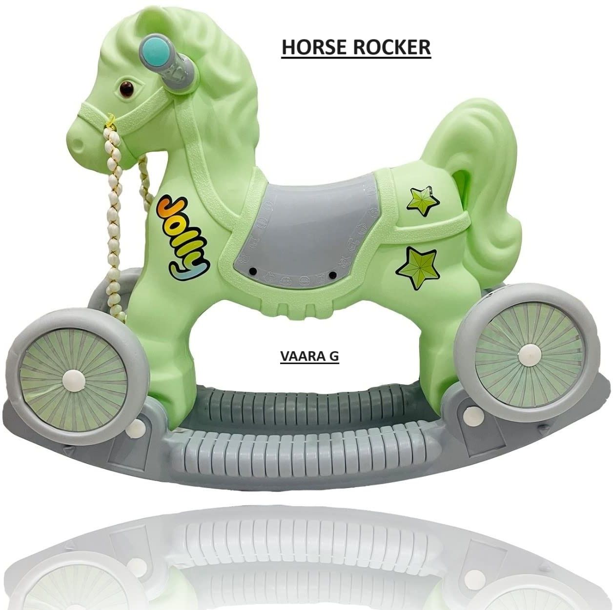 vaara g LITTLE CHETAK HORSE FOR KIDS TO PLAY Non Battery Operated Ride On (Multicolor)-picture-13