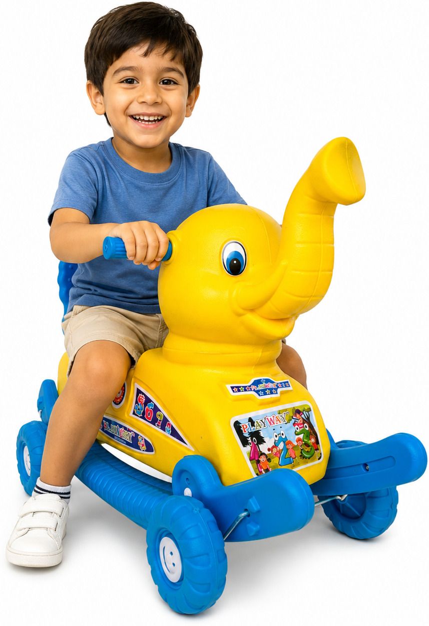 fuddu Baby Kids Elephant Rider Playset - Elephant Play Rider 1-5 Years Birthday Gift-picture-48