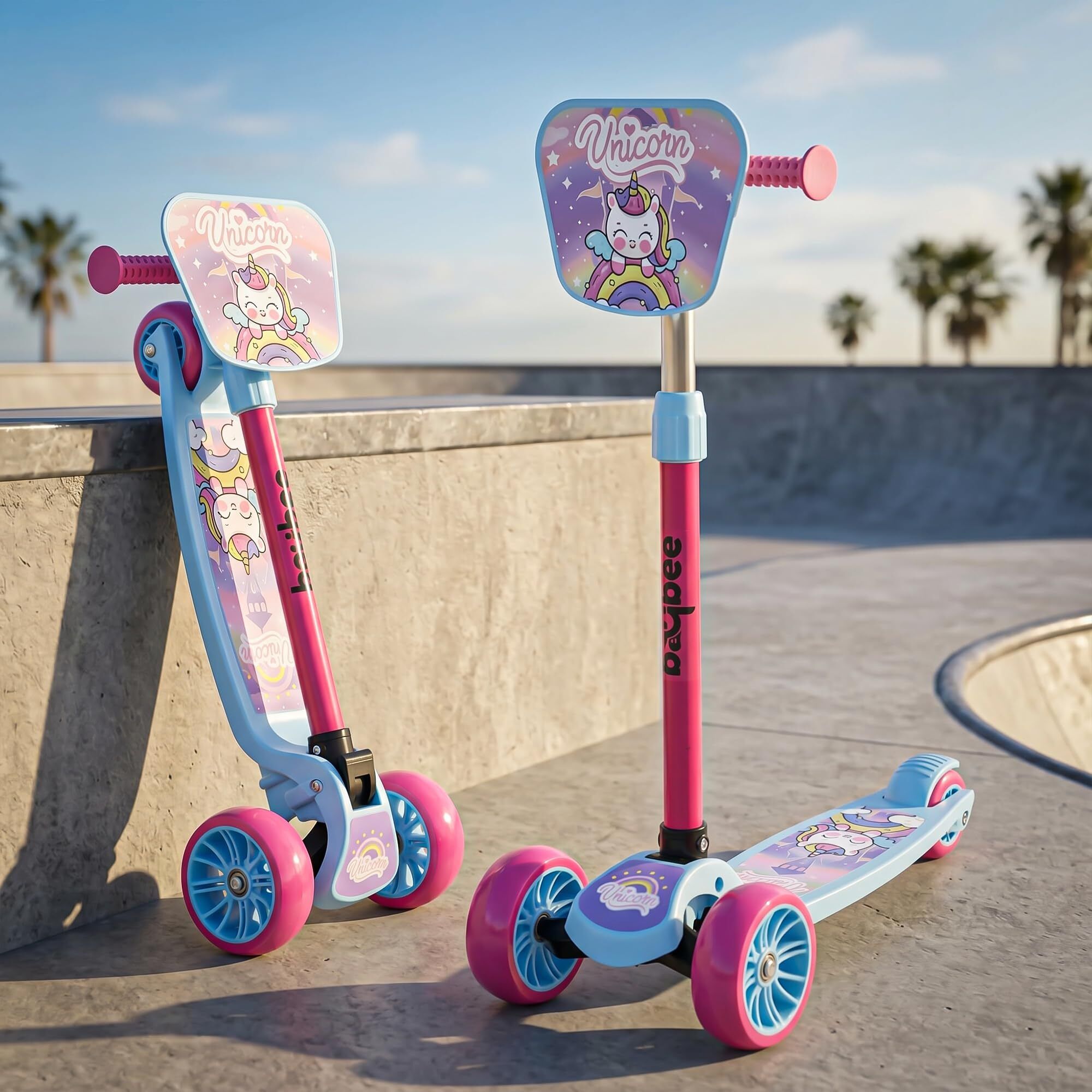 baybee Baby Kick Scooter for Kids Foldable 3 Wheel Skate Scooter for 2+ Years-picture-29