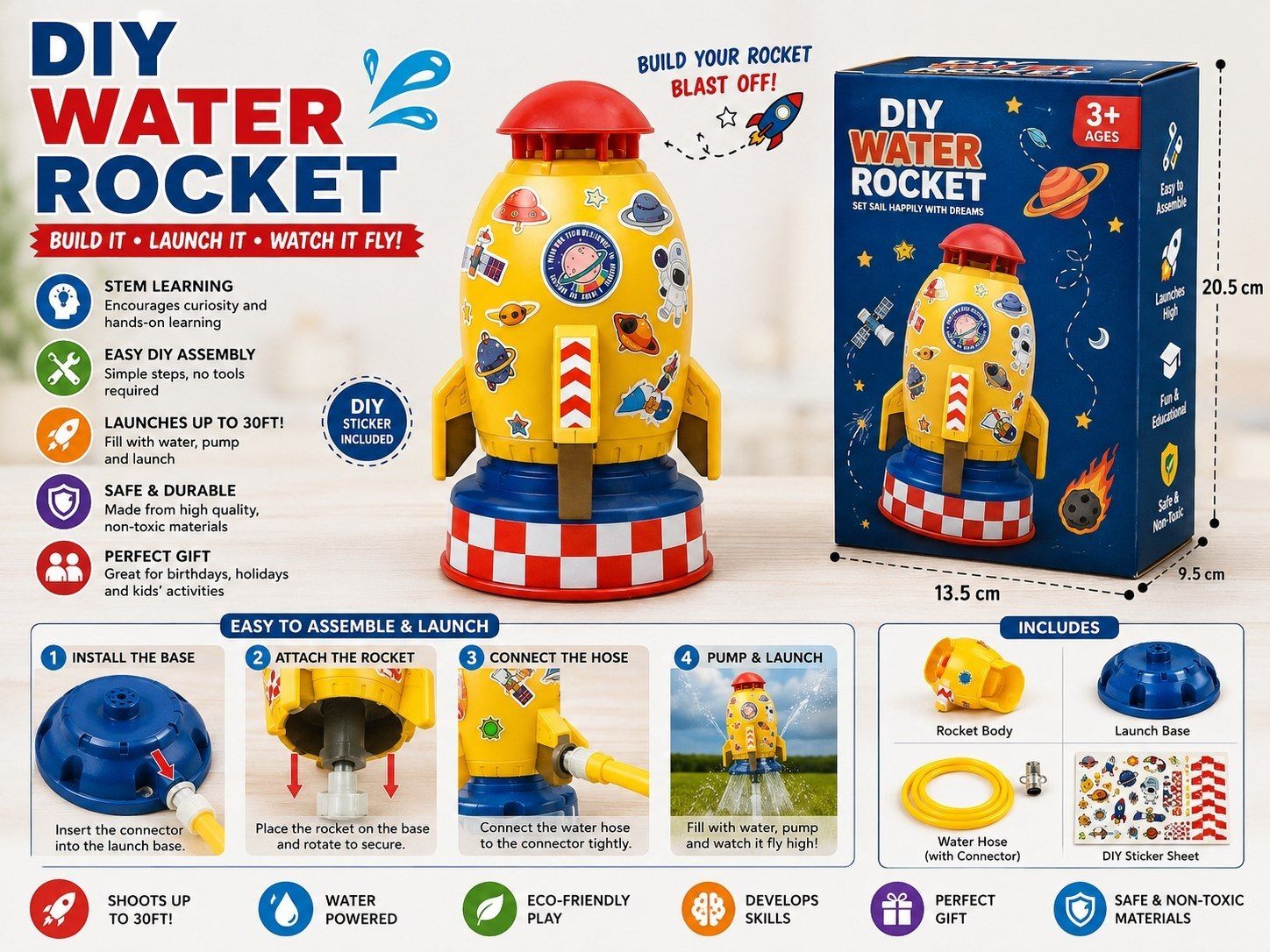Water Rocket Pump Action Toy-image-4