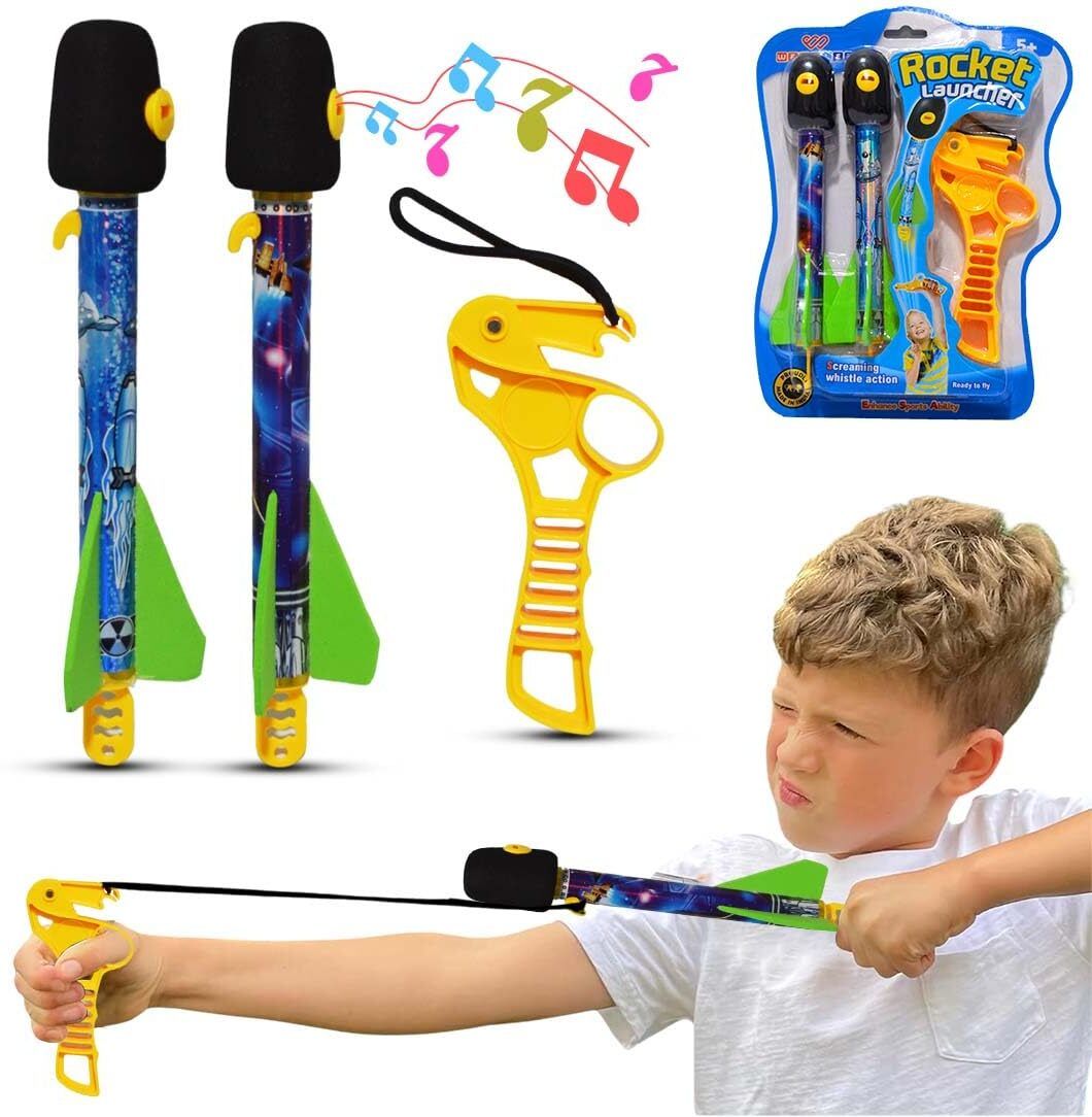 Slingshot Finger Rocket Toys for Kids Outdoor Sling Toy with Whistling - 2 Pack-image-16