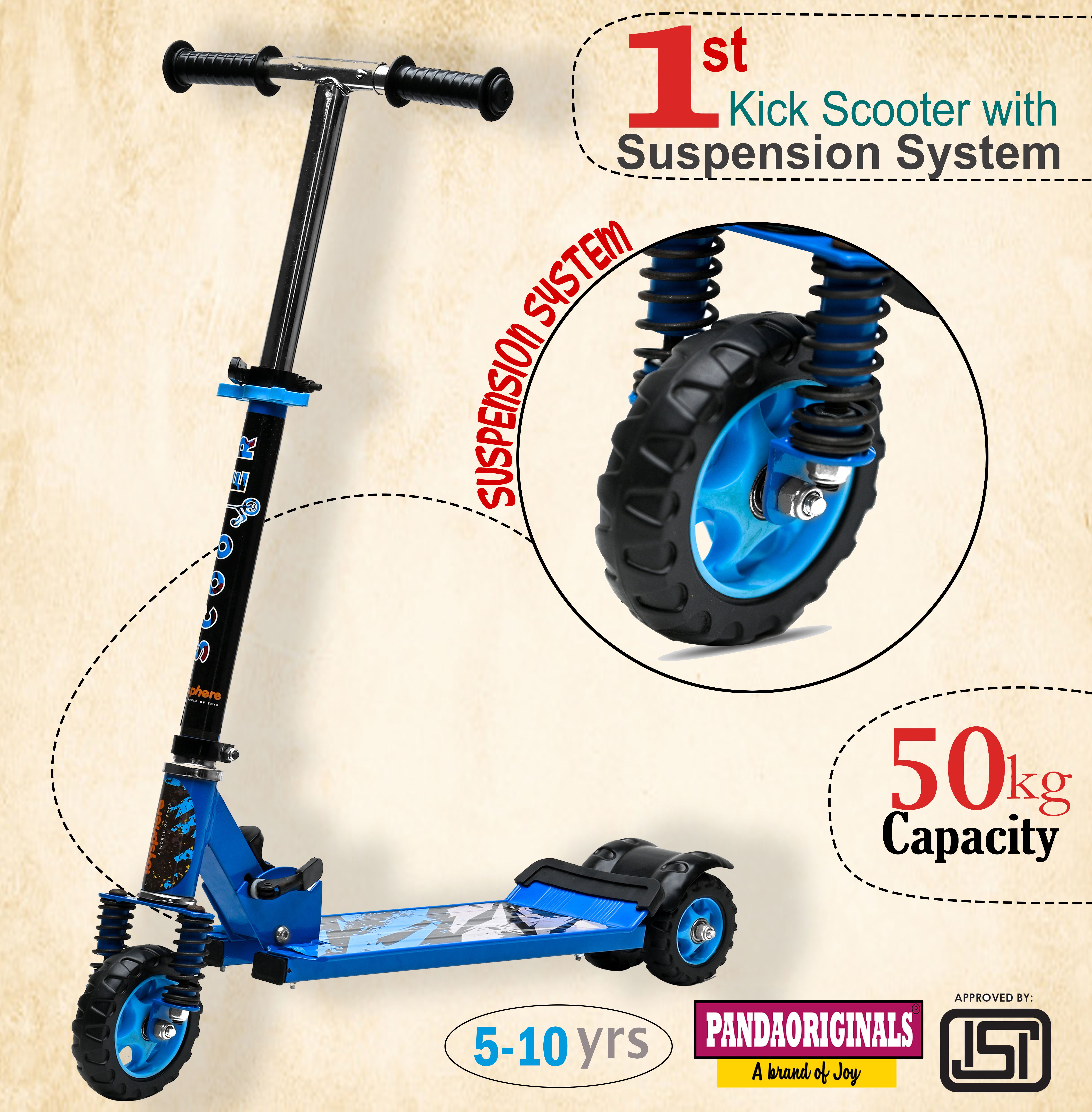 Steel Foldable Trike & Height Adjustable | WEIGHT : 50 KG | AGE 5-10 YRS Tricycle