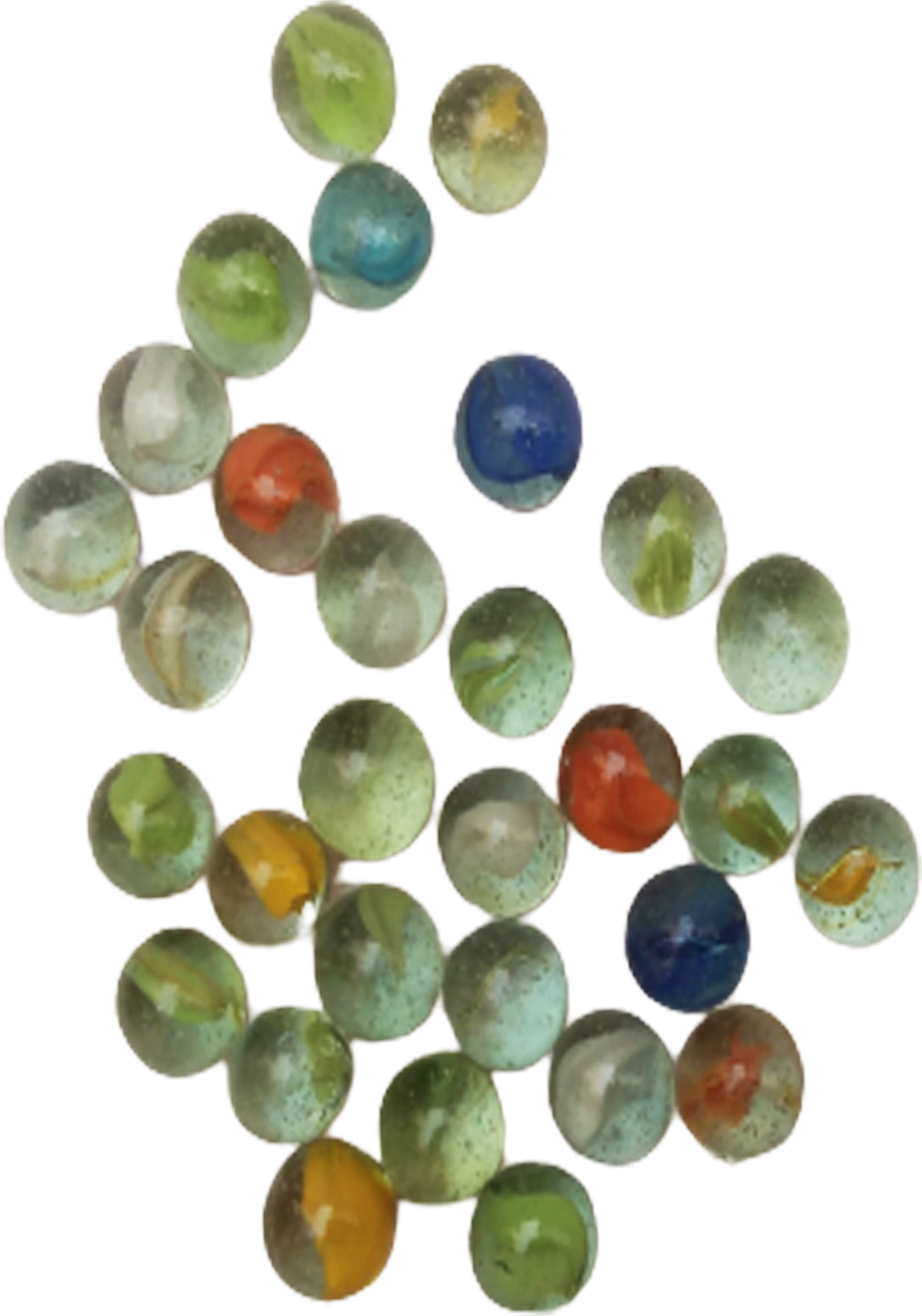 30_Pcs Multicolour Glass Kanche in Outdoor Toy 30 Pieces