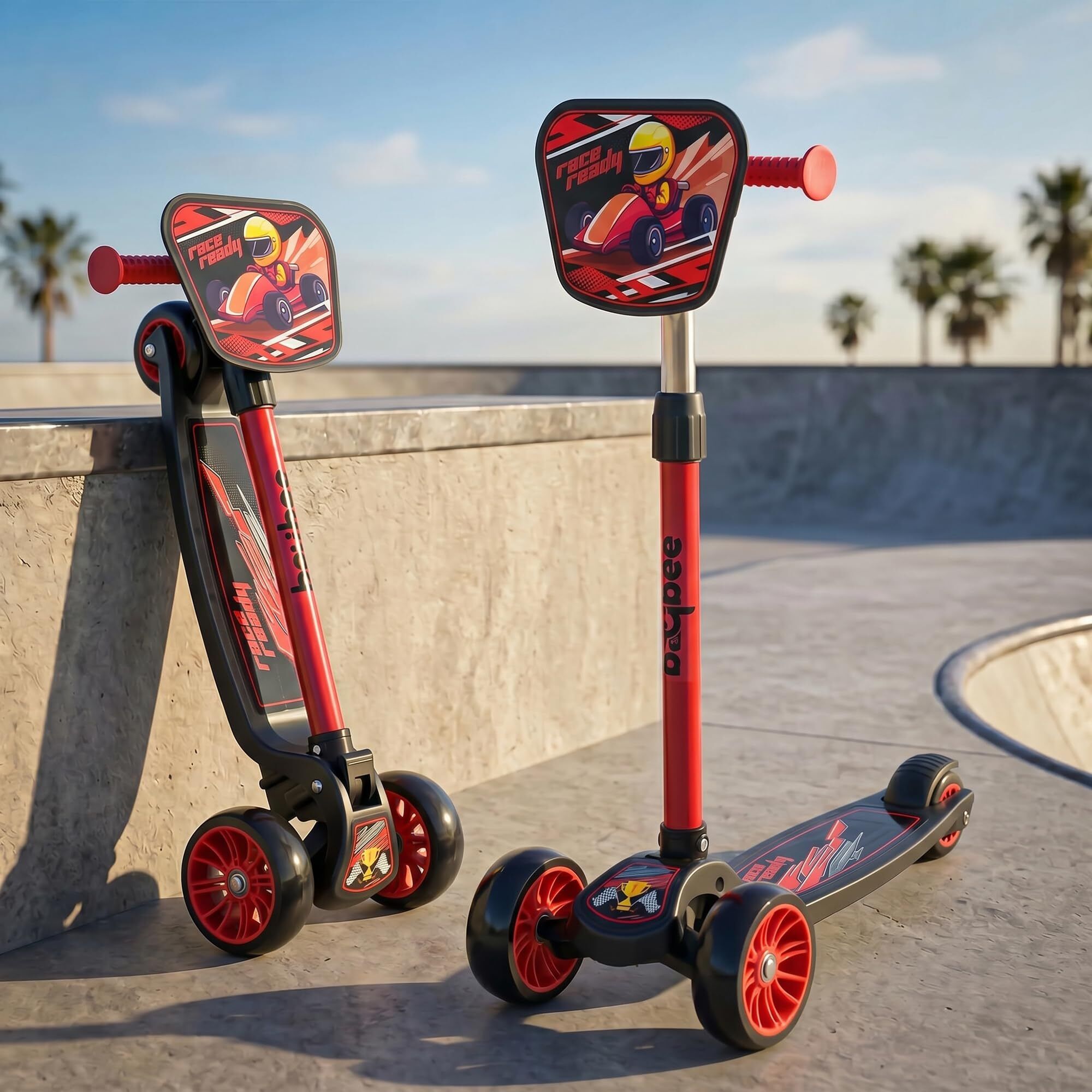 baybee Baby Kick Scooter for Kids Foldable 3 Wheel Skate Scooter for 2+ Years-picture-23