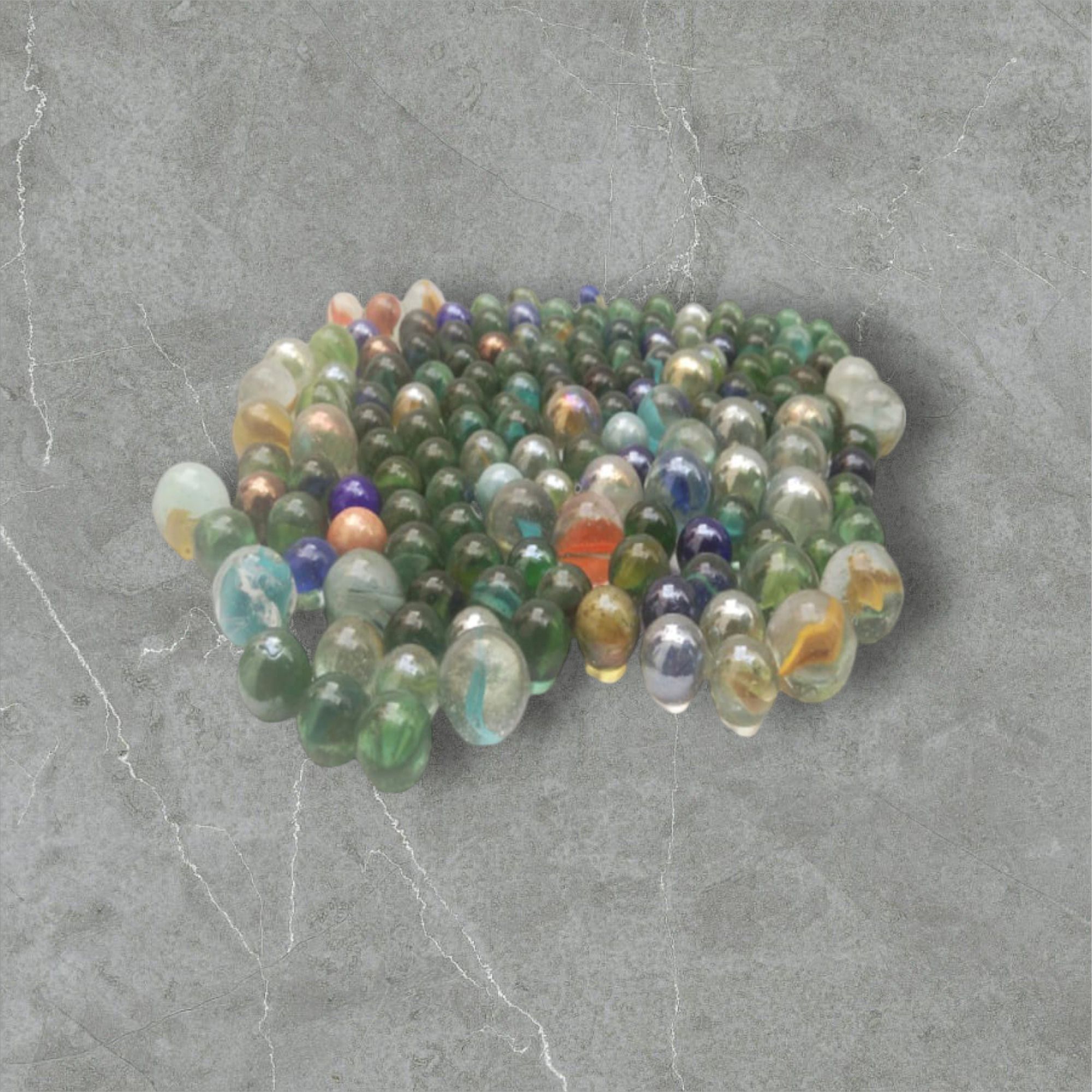 150Pieces Mix OR Multicolour Kanche Glass Marble Ball_a43