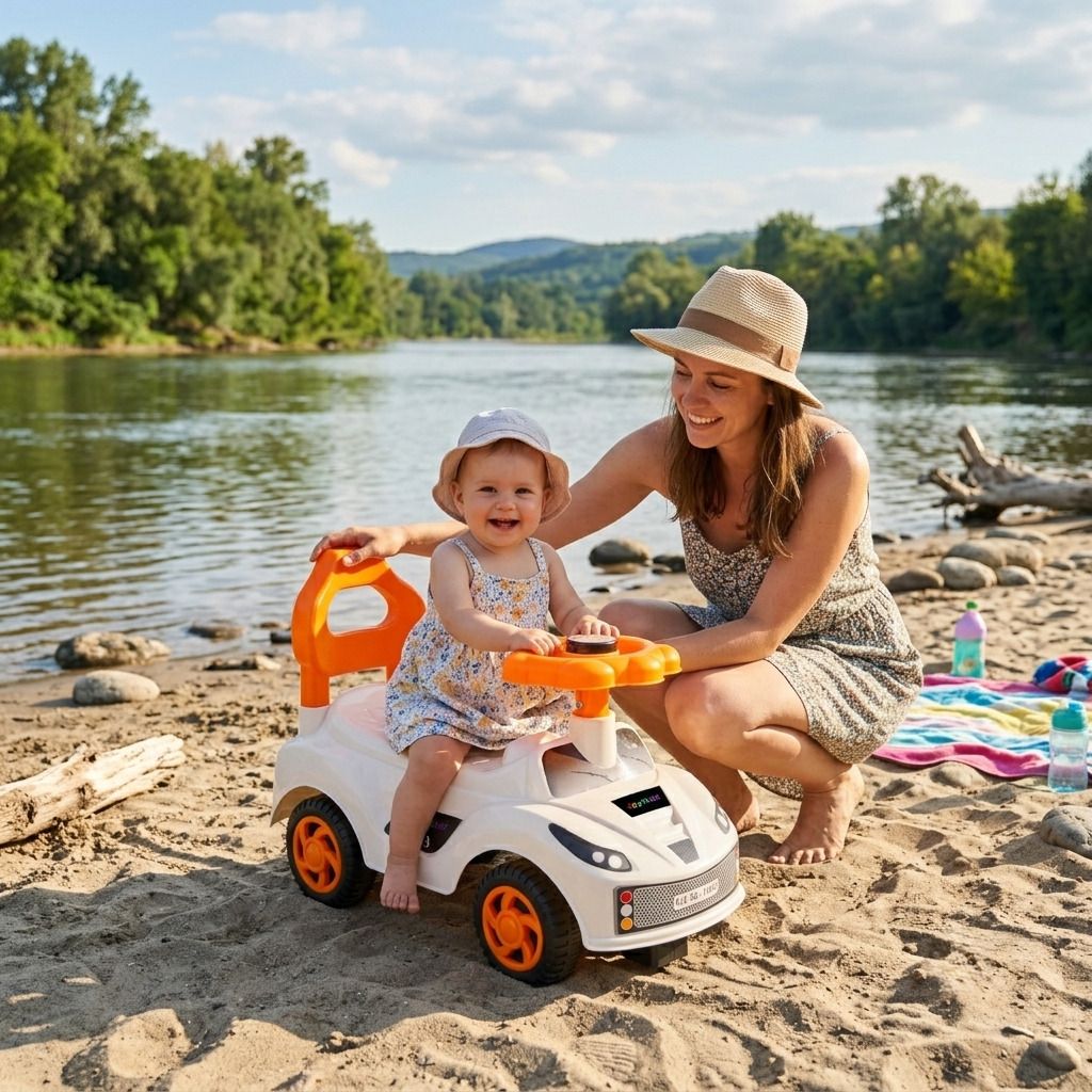 joyride Musical Ride-On Car |LED Lights & Under-Seat Storage, backrest and steering horn-picture-38